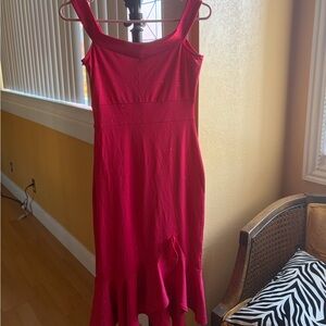 SHEIN Strapless Red Dress